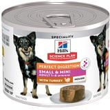 Hill's Science Plan Perfect Digestion Adult Small & Mini Mousse Truthahn Hundefutter nass