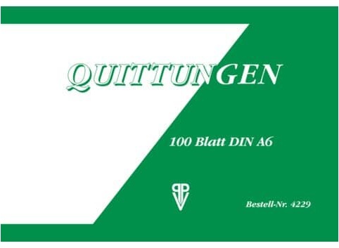 PVP Penig Quittung - A6 quer, 100 Blatt