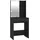 vidaXL Schminktisch mit LED Schwarz 60x40x140 cm