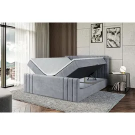 altdecor Boxspringbett 200 x 200 cm H4 Grau