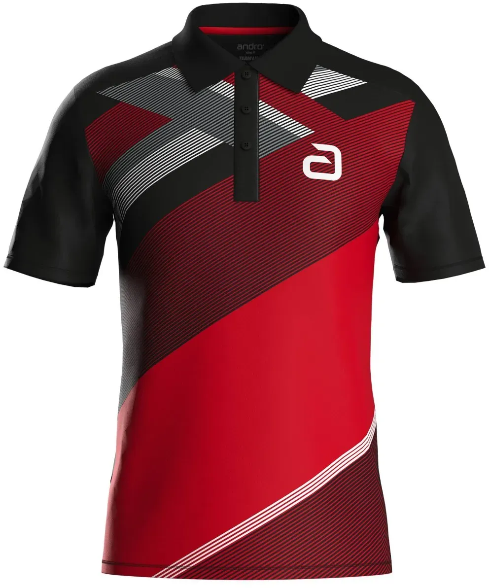 andro Shirt Ataxa schwarz/rot L - L