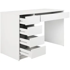 Mirjan24 Schreibtisch, anthrazit Holzwerkstoff, 5 Schubladen, Rechteckig, 120x76x55 cm, Arbeitszimmer, Schreibtische, Bürotische