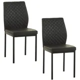 Hti-Living Esszimmerstuhl 2er Set Antikanthrazit Tromi