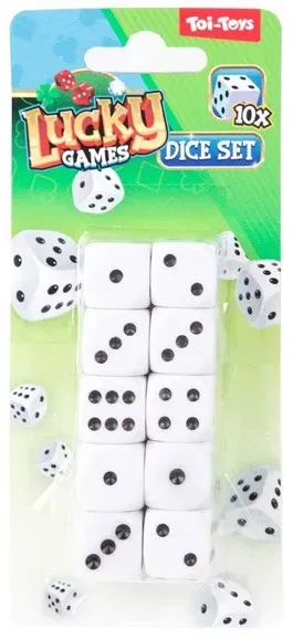 Lucky Games Dice on Card 10 pcs.