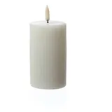 uYuni LED Kerze Thea Uyuni mit Rillen Timer bis 400Std. D: 5,8cm H: 10,1cm weiß