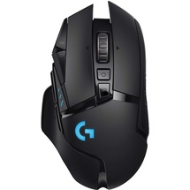 Logitech G502 LIGHTSPEED kabellose Gaming-Maus mit HERO 25K DPI Sensor, Wireless Verbindung, USB-Anschluss, RGB-Beleuchtung, Gewichtstuning, POWERPLAY-kompatibel, PC/Mac - Schwarz