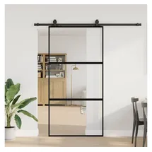 vidaXL Schiebetür rechts 102,5 x 205 cm schwarz