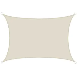 UPF50+ UV Sonnensegel 3x4 Polyester Rechteck Wasserabweisend Garten Balkon Beige