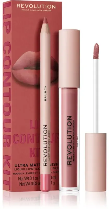 Revolution Lip Contour Kit Lippenset Farbton Brunch