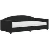 vidaXL Bett Tagesbett mit Matratze Schwarz 100x200 cm Samt schwarz 200 cm x 100 cm