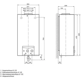 Vaillant Gas-Durchlaufwasserhitzer MAG 114/1 Z E-Gas