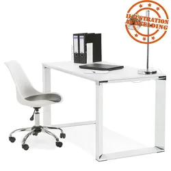 Kadima Design Computertisch  140x70x74 cm  Kompakt Platzsparend Modern  Weiß  Schreibtisch für kleine Apartments  Melaminholz