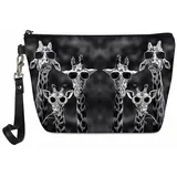 NETILGEN Make-up-Tasche mit Reißverschluss, tragbare Kosmetiktasche, wasserdicht, für Reisen, giraffe, Einheitsgröße, Kosmetikkoffer