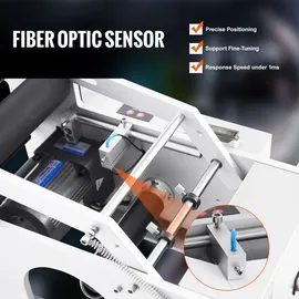 Vevor Halbautomatische Etikettiergerät 20–50 Etiketten pro Minute Etikettiermaschine Etikettenbreiten von 13–150 mm, Etikettenlängen von 25–300 mm Preisschilder Flaschenetikettierer