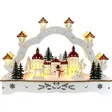 Hti-Living Lichterbogen in modernem Weiß Winterschloss