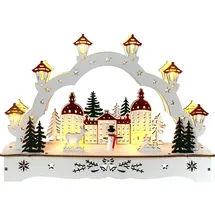 Hti-Living Lichterbogen in modernem Weiß Winterschloss