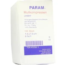 PARAM Mullkompressen 7,5 x 7,5 cm unsteril 100 St.
