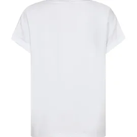 Freequent T-Shirt "FQJOKE", Damen, Gr. XL, brilliant weiß, Jersey, Obermaterial: 50% Modal, 45% Baumwolle, 5% Elasthan, unifarben, bequem hüftlang, Rundhals, Shirts T-Shirt, bequem geschnitten, mit Ärmelaufschlag