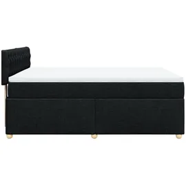 vidaXL Boxspringbett mit Matratze Schwarz 140x200 cm Stoff