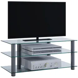 VCM TV-Möbel »Zumbo«, BxH: 40 x 45 cm, Holzwerkstoff - silberfarben