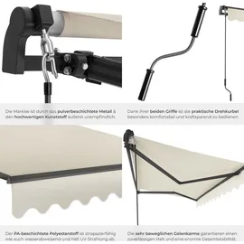 Tectake Gelenkarmmarkise Ornella 150 cm beige