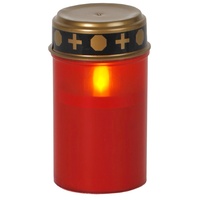 Heitronic LED Grablicht batteriebetrieben (2xR14 nicht enthalten) mit Kerzeneffekt geschlossen