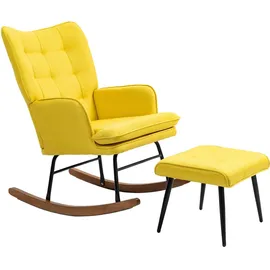 Homcom Schaukelstuhl mit Hocker 64x90x89 cm