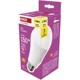 EMOS LED Lampe A80, 20W Ersatz für 150W Glühbirne, große Birne, E27 Sockel, Helligkeit 2452 lm, Warmweiß 2700 K, 30000 h Lebensdauer, , ZQ5E81