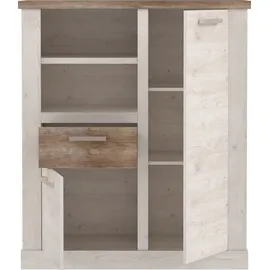 Forte Duro 109,8 x 128,3 x 41,3 cm pinie weiß/eiche antik