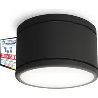 SSC-LUXon CELI-WX Aufbaustrahler Bad schwarz inklusive LED Leuchtmittel neutralweiß