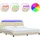 vidaXL Bettgestell mit LED ohne Matratze Creme 200x200 cm Stoff vidaXL