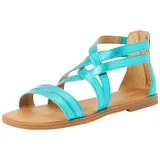 GEOX J Karly Girl Sandal, DK Emerald, 32 EU