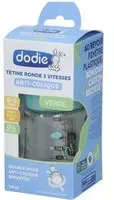 dodie® Biberon Initiation+ verre 150 ml anti-colique tétine ronde 3 vitesses Oiseaux 0-6 mois Bouteilles 1 pc(s)