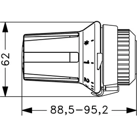 Danfoss Heizkörperthermostat RAW 5010 mit Fühler 8-28 °C