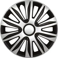 kh Teile Radkappen 14 Zoll Nardo Silber/schwarz 14" 2-Fach lackiert Radzierblenden 4er Set komplett