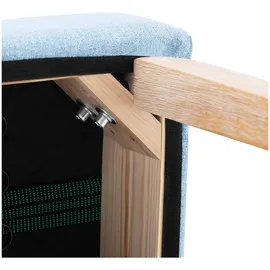 FROMM & STARCK Polsterstuhl 2er Set bis 180 kg Hochlehner Esszimmerstuhl himmelblau