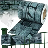 Tectake Sichtschutzstreifen 19 x 7000 cm grau PVC