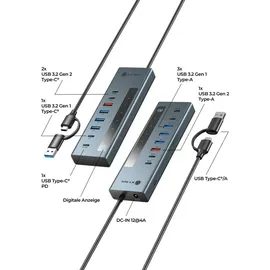 Icy Box IB-HUB1743-CPD USB-Hub & anthrazit