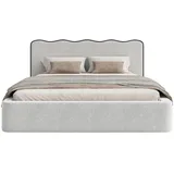 Selsey Duney - Polsterbett 200x200 mit Strukturstoff, Hellgrau - Hellgrau