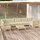 vidaXL Garten-Lounge-Set 8-tlg. creme Kiefernholz