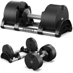 Kurzhantel mit einstellbarem Gewicht Zipro Round 24 kg SCHWARZ 24kg