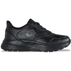 Sneaker LOTTO, Gr. 39, schwarz (schwarz, dunkelgrau), Synthetik, Textil, unifarben, sportlich, Schuhe, - in monochromer Farbgebung