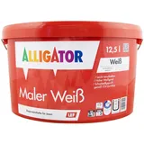 Alligator Maler Weiß LEF 12,5L weiss, sehr gut deckende Wandfarbe, Dispersionsfa