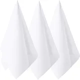Family Bedding 12er-Pack Damen-Taschentücher aus 100% Baumwolle, einfarbig, mit Satin-Streifenbordüre