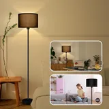 Stehlampe LED Leselampe Standleuchte Wohnzimmer Lampe Stoffschirm Fußschalter
