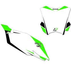 Blackbird Kawasaki KX250F Grafikplatte Hintergründe, schwarz