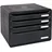 Exacompta Schubladenbox 35,5 x 27 x 27,1 cm 4-tlg. schwarz