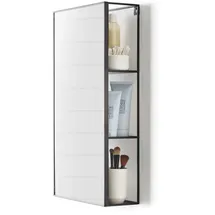 Umbra CUBIKO WANDSPIEGEL MIT ABLAGE SCHWARZ Metall 61 x 31 x 13 cm