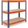 shelfplaza Schwerlastregal Metall 100x70x40 cm blau/orange 3 Böden