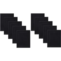 Betz 10 Stück Badvorleger Badematte PREMIUM 100% Baumwolle Größe 50x70 cm Qualität 650g/m2 Farbe schwarz